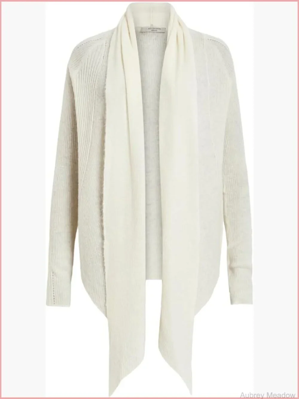 Luxurious Merino Wool Blend Cardigan, Long Sleeve, Lightweight, Pull On